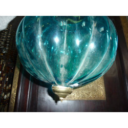 Grande lampe KHARBUJA bleu turquoise 30x30 cm