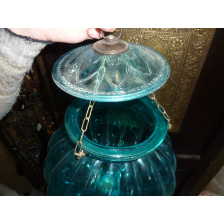 Gran azul turquesa lámpara de 30x30 cm KHARBUJA