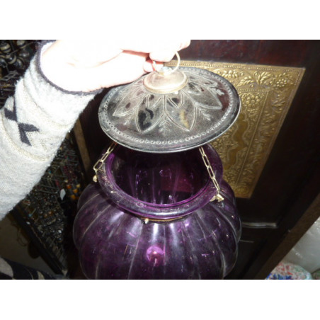 Gran lámpara violeta 30x30 cm KHARBUJA