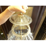 Grande lampe KHARBUJA transparente 30x30 cm