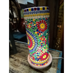 Lámpara de tubo de mosaico de diseño multicolor 14 x 40 cm