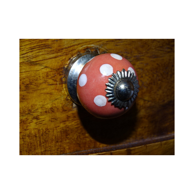 Mini knobs corail pitch white/silver