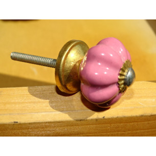 Pequeña manijas calabaza rosa