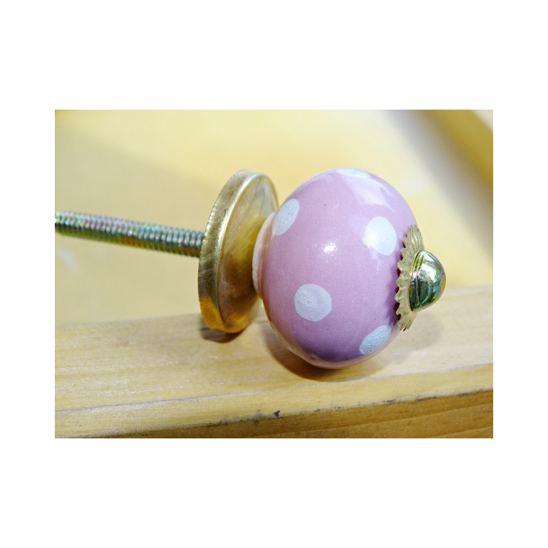 Petite poignées rose à pois rose