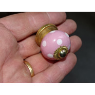 Petite poignées rose à pois rose