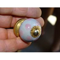 Griffe kleine grau mit rosa Punkten