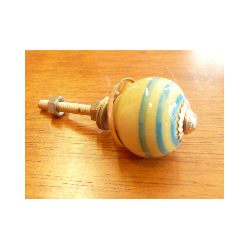 Mini Botones turquesa amarilla rasgo