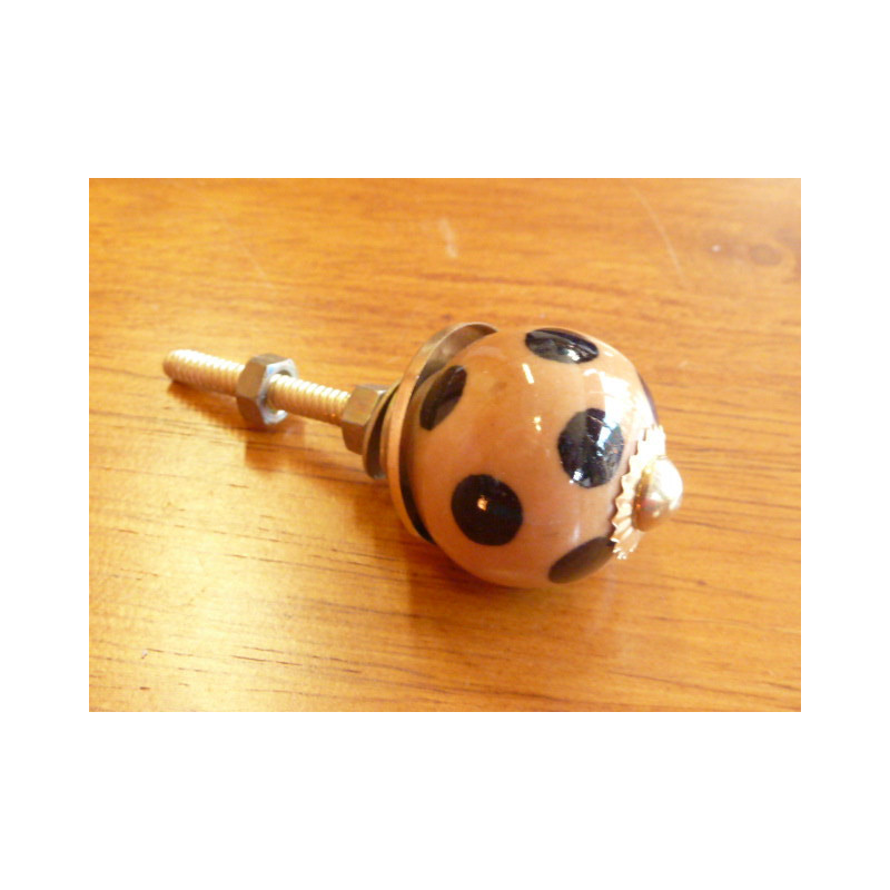 Mini knobs Caramel pitch black