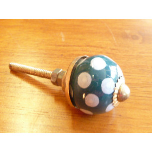 Mini boutons emeraude pois...