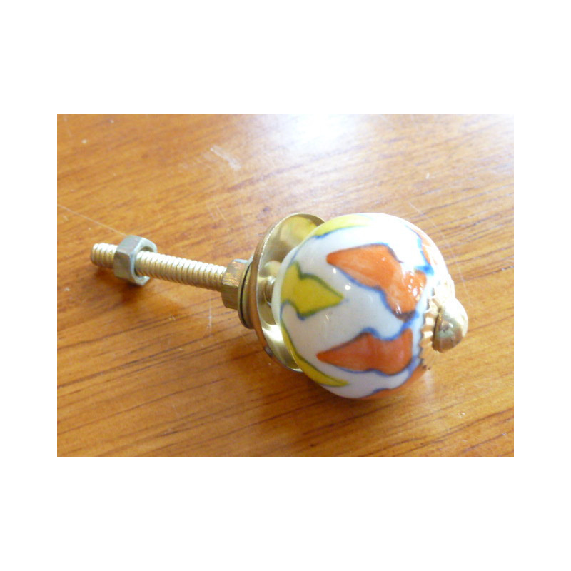 Mini knobs flammes yellow and orange