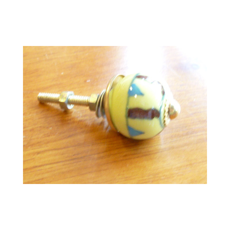 Mini knobs yellow spiral chocolat