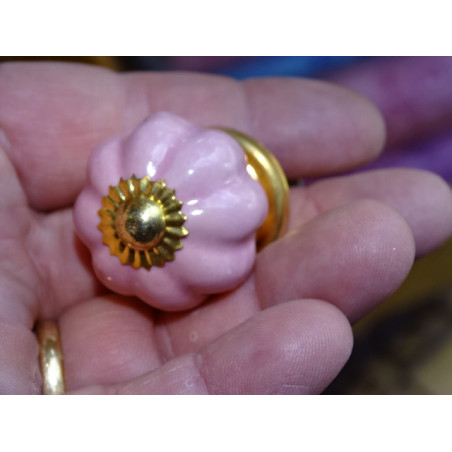 pastel pink handles small pumpkin