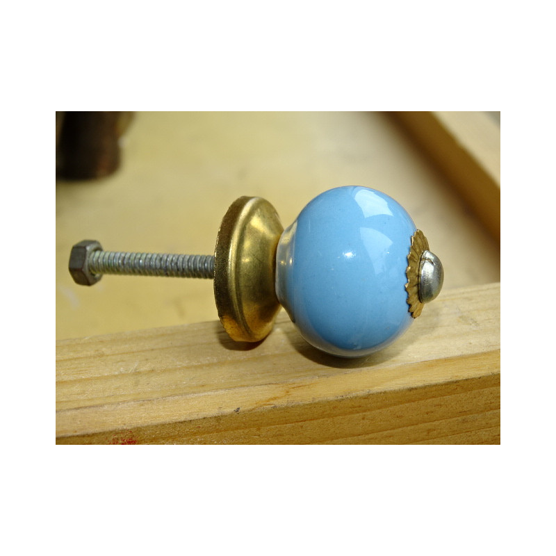 Small handles of sky blue color united