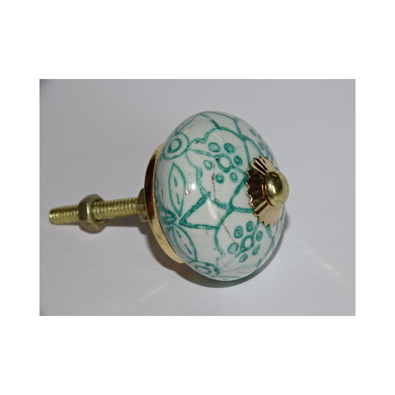 Pomos de cajón con arabesco verde