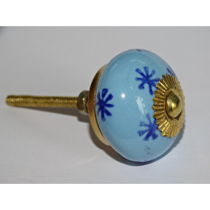 Pomos de cajón con estrella azul cielo y azul ultramar