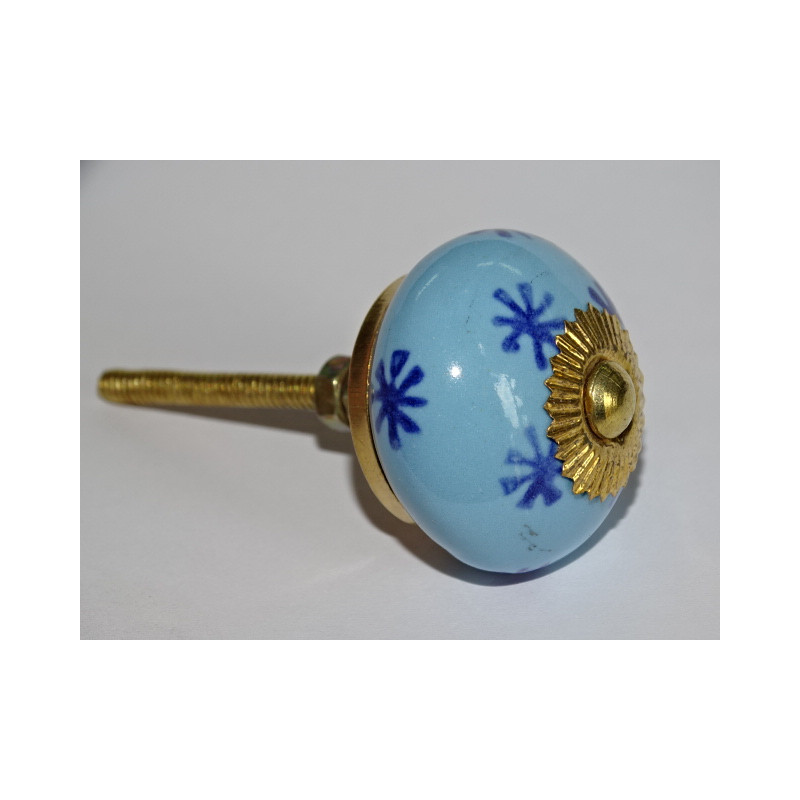 Schubladenknöpfe mit himmelblauem und ultramarinblauem Stern