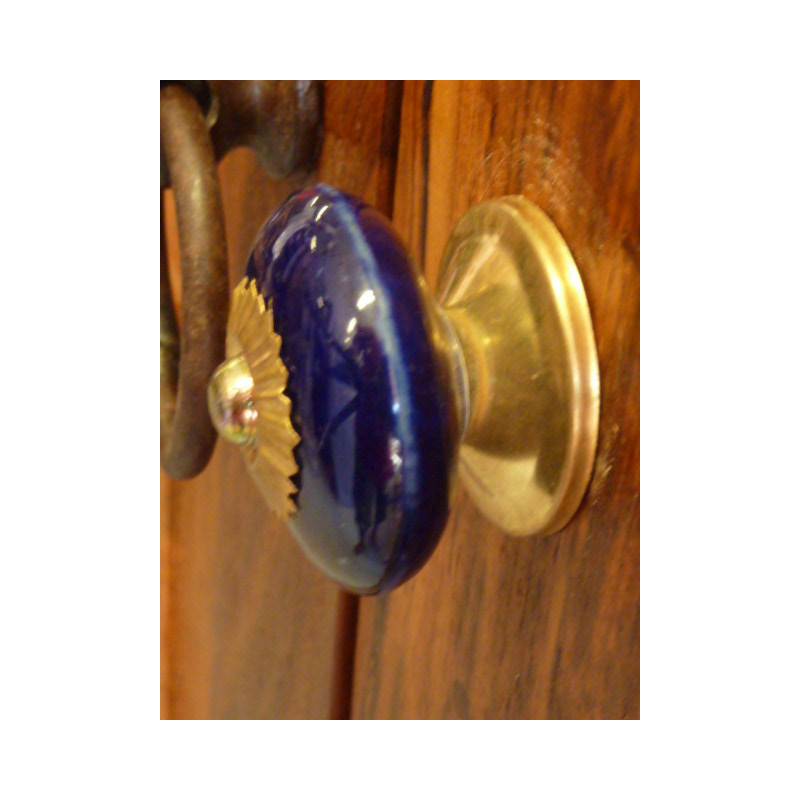 Boutons plats bleu outremer
