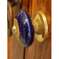 Boutons plats bleu outremer