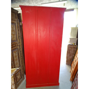 Bibliothèque palissandre arche rouge