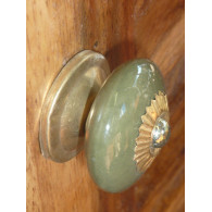 Boutons plats vert olive
