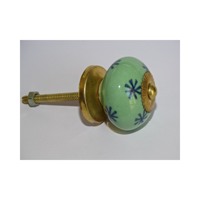Maniglie per cassetti o porte a stella verde primavera e blu oltremare
