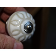Boutons de meubles avec style incas en relief - argenté