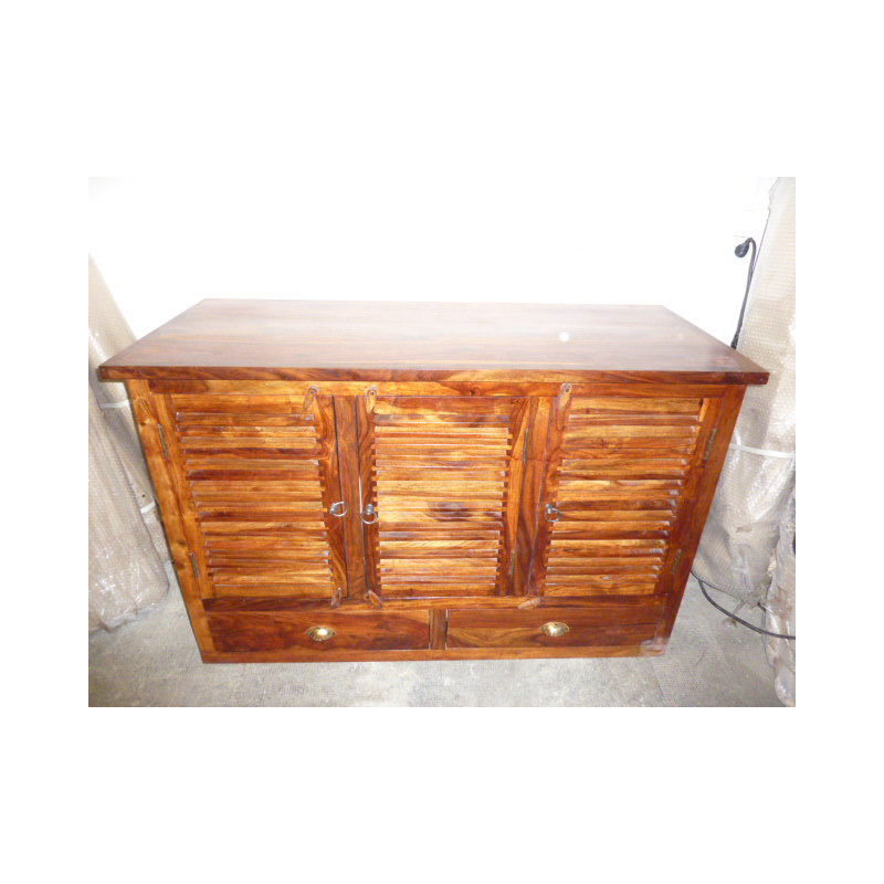 Buffet / porte vasque palissandre 2 tiroirs
