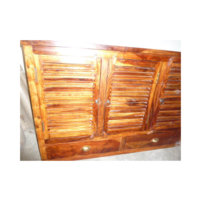 Buffet / porte vasque palissandre 2 tiroirs