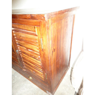 Buffet / porte vasque palissandre 2 tiroirs