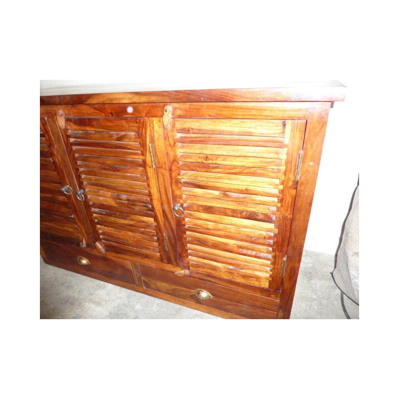 Buffet / porte vasque palissandre 2 tiroirs