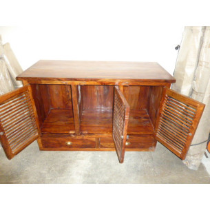Buffet / porte vasque palissandre 2 tiroirs