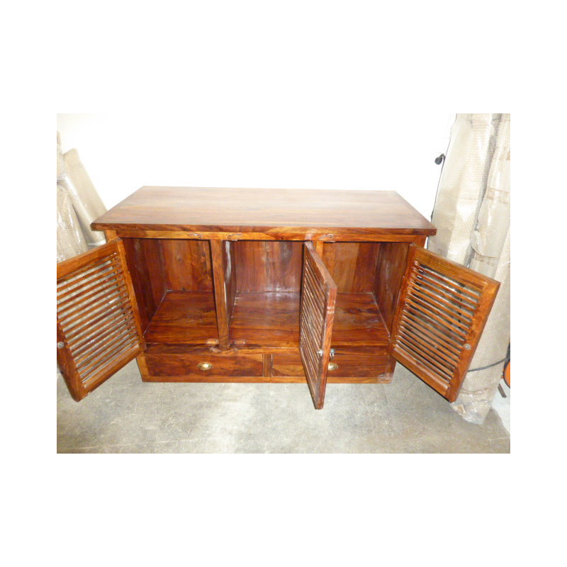Buffet / porte vasque palissandre 2 tiroirs