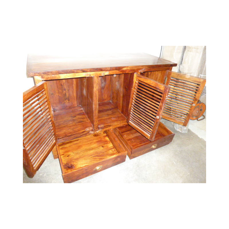 Buffet / porte vasque palissandre 2 tiroirs