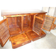 Buffet / porte vasque palissandre 2 tiroirs