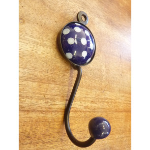 Patère en porcelaine ronde...