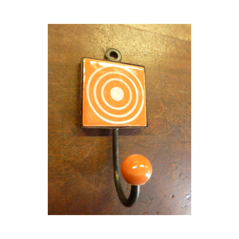 Mini quadratischen Pflock orange Kreis