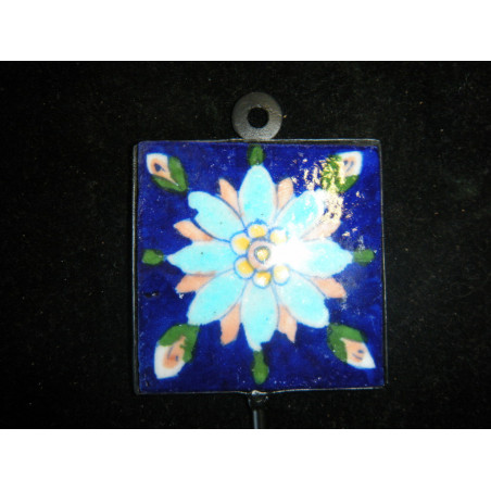8x8 cm Outremer flor  turquoise