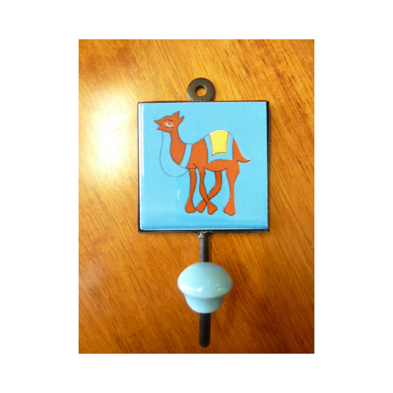 patère 8x8 cm cammello blu