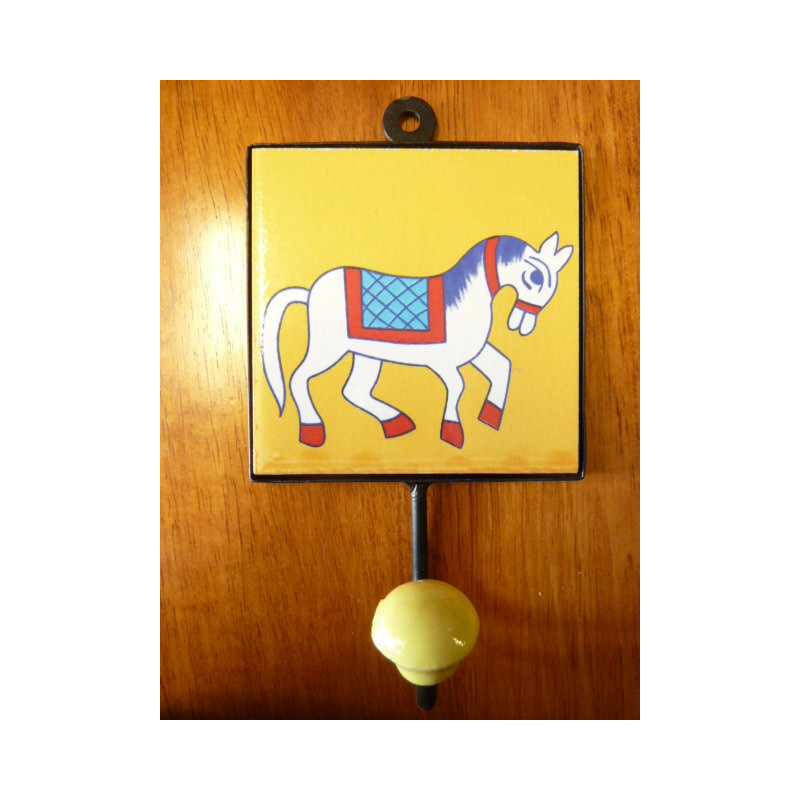 patère 10x10x17 cm cavallo giallo droite