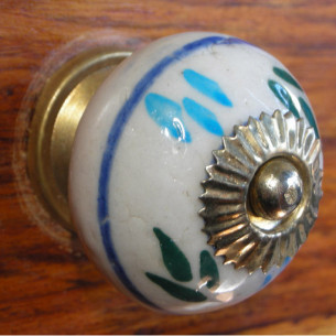 Porcelain knobs line blue