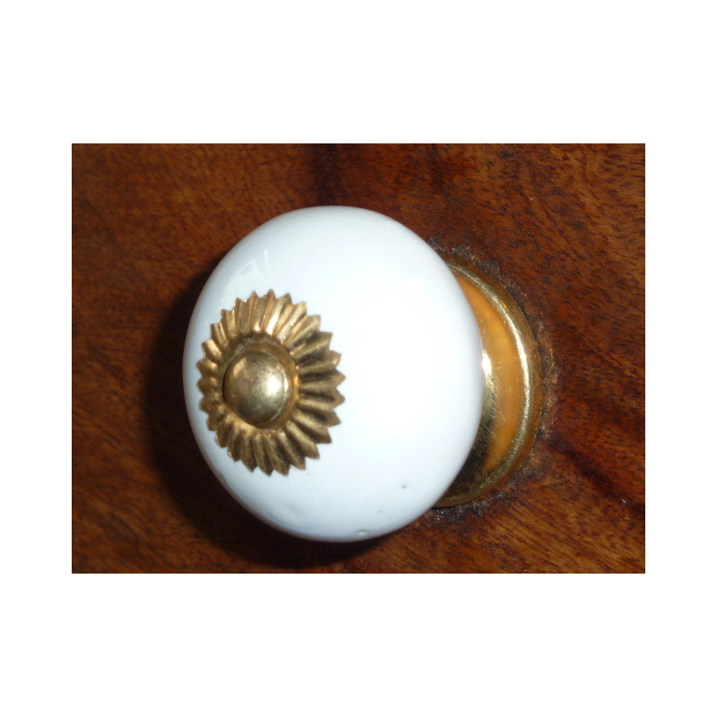 Perillas de los cajones de porcelana UNIS blanco