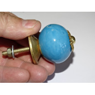 Poignée de meuble couleur turquoise unis