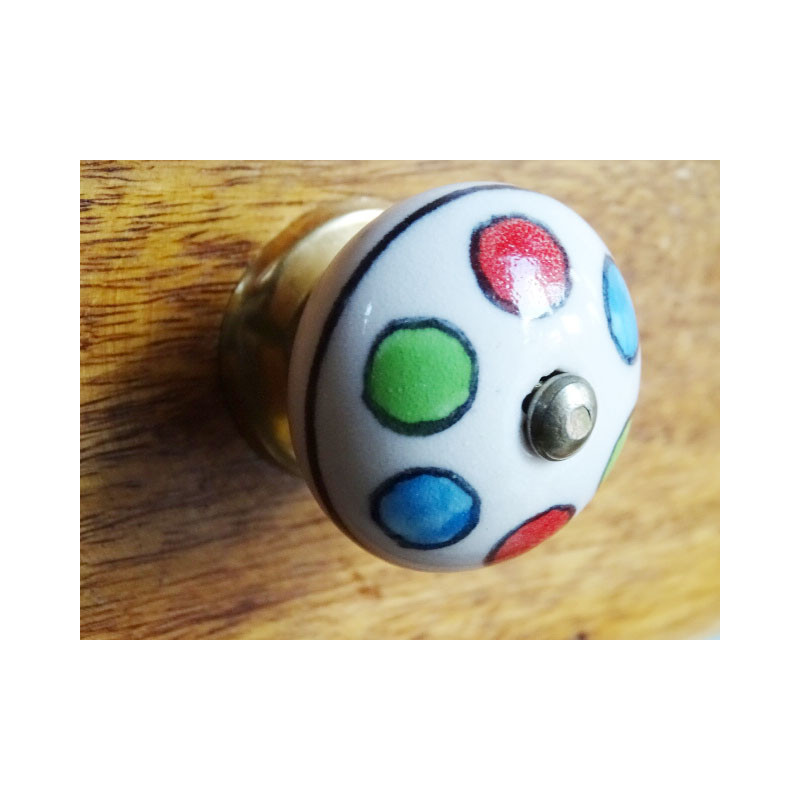 Runde Porzellangriff multicolor