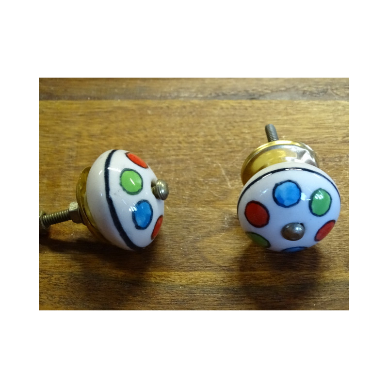 Manico rotondo muticolor porcellana