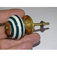Poignée de meuble spirale verte émeraude