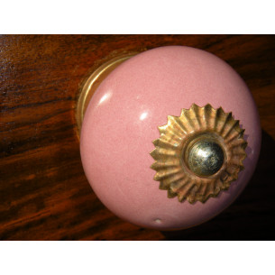 Boutons en porcelaine rose...