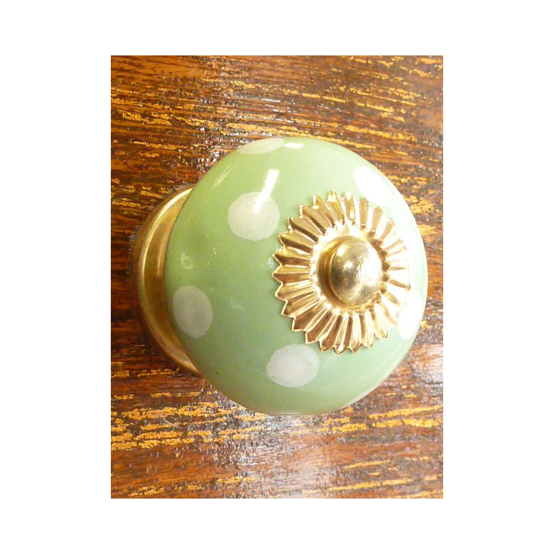 Porcelain knobs pitch light green