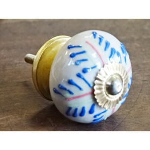 Handle with 4 blue petals