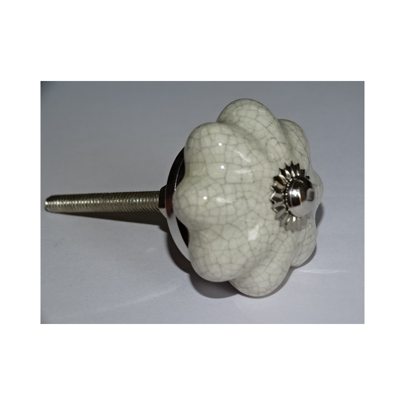 Kürbisgriff Ecru Knistern Effekt Silber Design