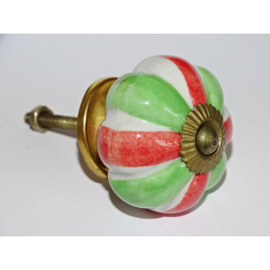 Pulsanti di zucca Marshmallow verde e rosso